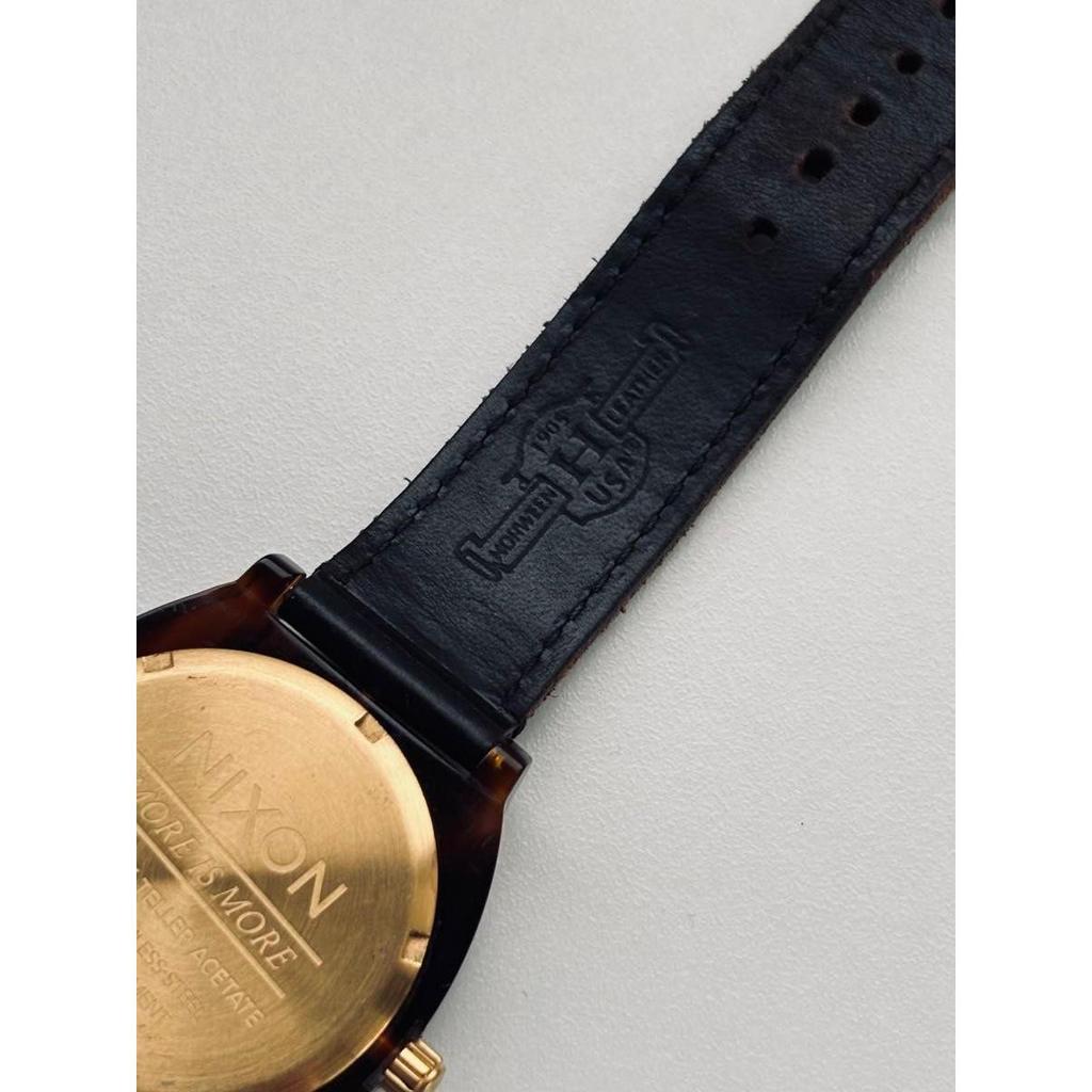 Used NIXON TIME TELLER in Tortoiseshell x Gold Color! [New Battery]