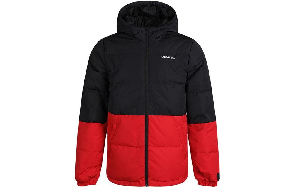 adidas Мужские пуховики Neo Красные с капюшоном Умеренные GJ8788