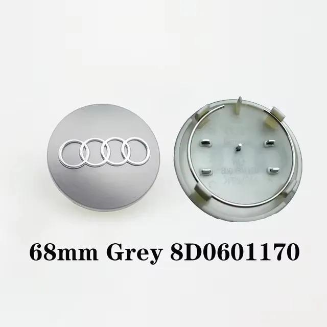4ocs For qaz23 A1 A3 A4 A5 A6 A7 4pcs 60/61/68/69mm Car Wheel Center Hub Cap Rim Cover C7 C6 C5 B5 B6 B7 B8 B9 D3 Q3 Q5 Q7 TT