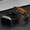 Мужской титановый ремешок с резиновой вставкой для Apple Watch Ultra 3 49 мм Серии 11 10 46 мм Роскошный наручный ремешок для Iwatch 9 8 7 45 мм 6 5 4 SE 3 44 мм