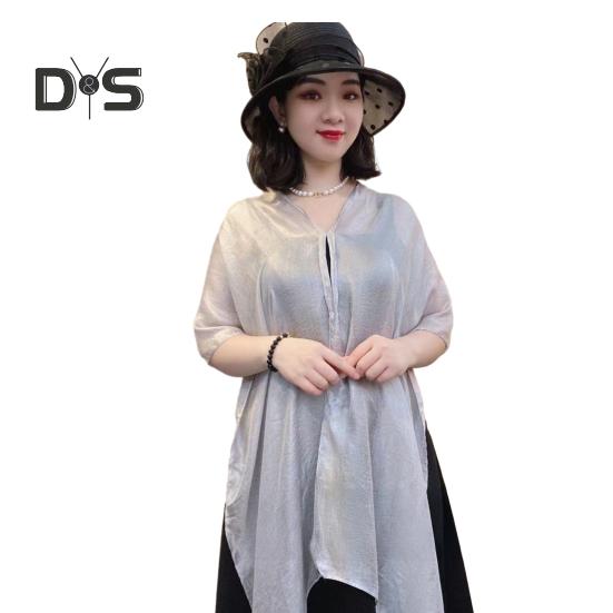 Летняя шаль с V-образным вырезом, планкой на пуговицах, легкая защита от солнца, универсальная пляжная шаль, однотонная шаль для отпуска с солнцезащитным кремом