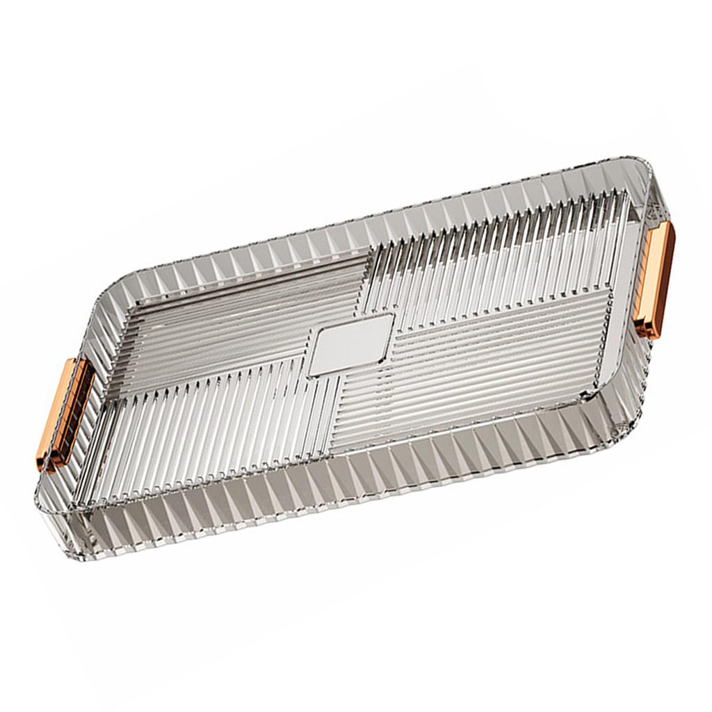 Drainage Tea Tray Plastic Multipurpose Large Capacity Transparent Tea Serving Drain Tray for Home Living Room Large