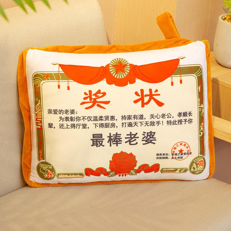 Certificate Air Conditioning Quilt Sleeping Pillow Dual Purpose Mother's Day Teachers' Day Boys and Girls Friends Children Gifts Office Waist Rest