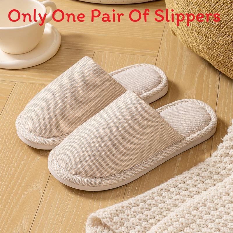 Style Cotton Slippers For Home Indoor Non Slip Soft Bottom Warm Footwear For Adults