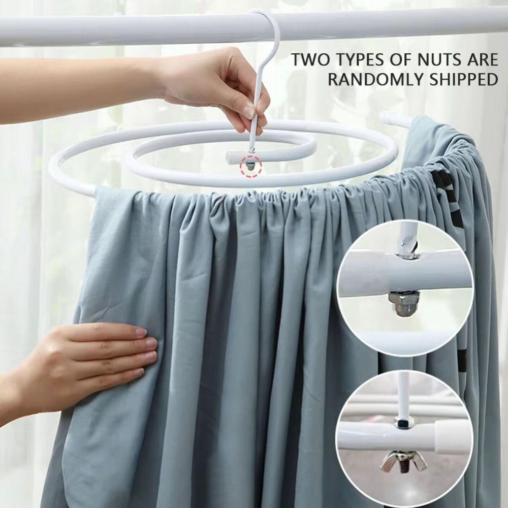 Rotating Quilt Sheet Hanger Round Spirals Clothes Pole Blanket Hanger Spirals Drying Rack Outdoor