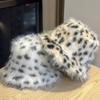 New Leopard Print Long Hair Fisherman Hat for Women In Autumn and Winter Small Face High End Plush Basin Hat Warm Ear Protection Lei Feng Hat