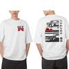 2025 New Summer Men Short Sleeve Skyline R34 GTR Line Art Illustration Classic T-Shirt Harajuku Japan Car Print Cool Boy Tees