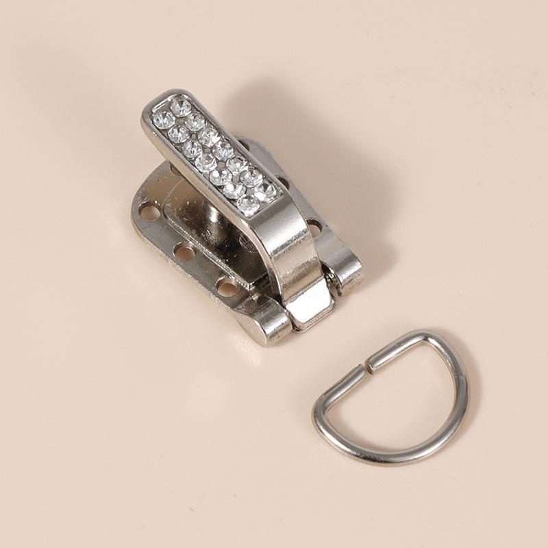 Высококачественный набор пуговиц и пряжки для шубы со стразами, с металлической кнопкой и застежкой "утиный клюв"