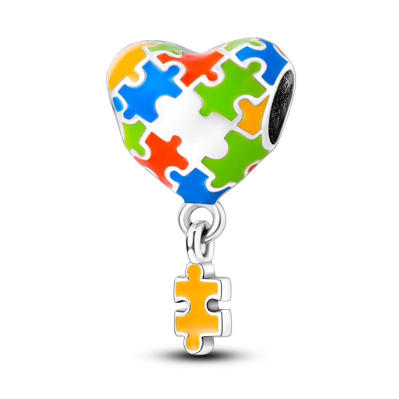 Розовый Шарм Сердце Любви Семьи Оригинальные Медные Бусины Подходят для Браслета Пандора Сделай Сам Сестра Мама Дружба Подвеска Изысканное Подарочное Ювелирное Изделие