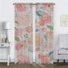 Оттенки Цветы Современные Шторы для Гостиной 2 Штуки Противомоскитные Шторы для Перегородки Комнаты Оконная Занавеска Тюль для Спальни