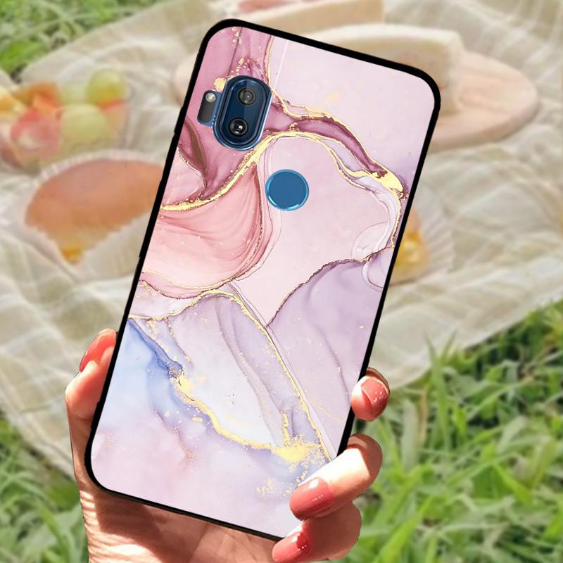 Чехол-бампер для Moto One Hyper, силиконовый, мягкий, с рисунком мрамора, черный, для Moto OneHyper, защитный