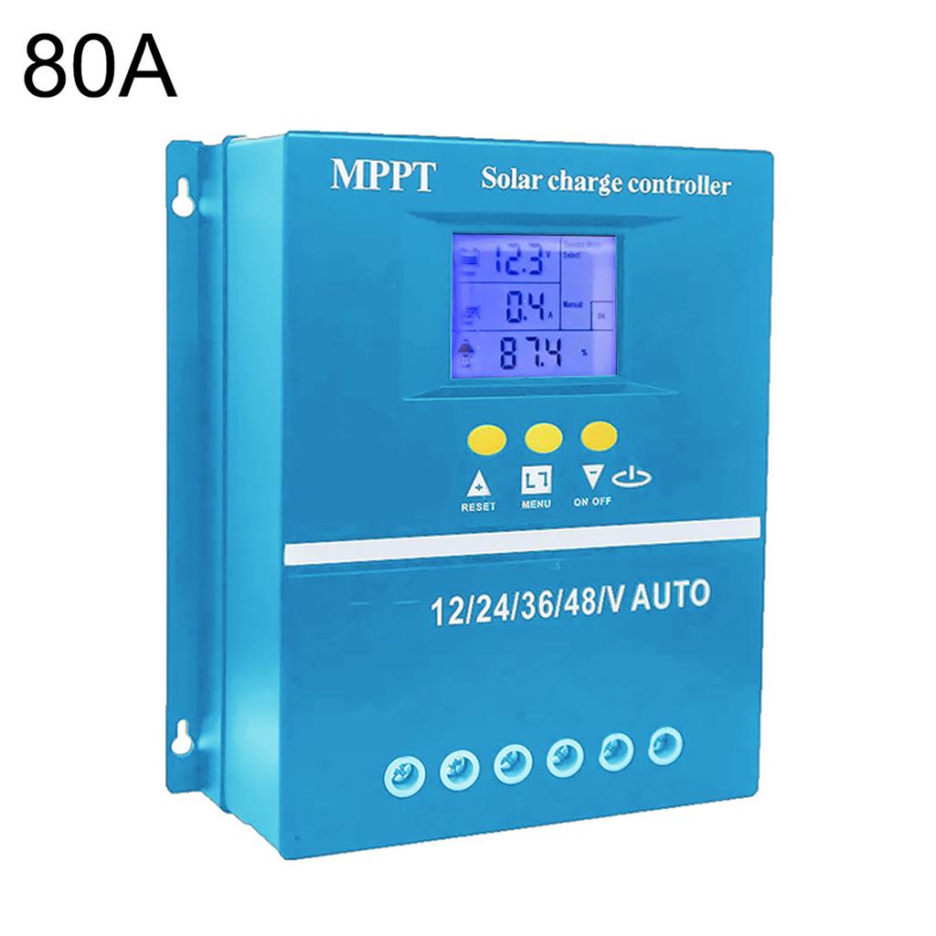 80A 100A MPPT 12V 24V 48V96V Авто Контроллер солнечного заряда с ЖК-дисплеем Регуляторы солнечной фотоэлектрической энергии для свинцово-кислотных / литиевых аккумуляторов