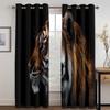 Cougar Wild Lion Tiger Wolf Animal Print Window Curtains for Kids Room Luxury Bedroom Hotel Home Decor Window Balcony Drapes