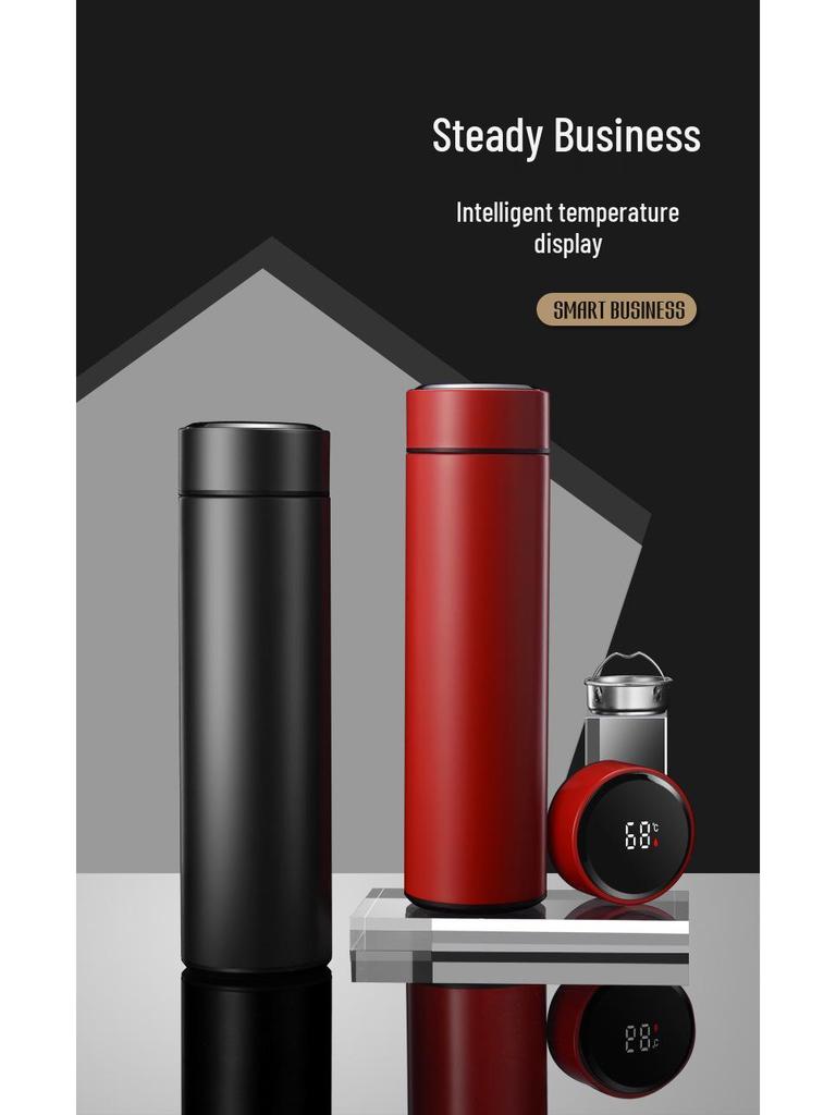 Умный дисплей температуры Изолированная чашка из нержавеющей стали с логотипом на заказ
