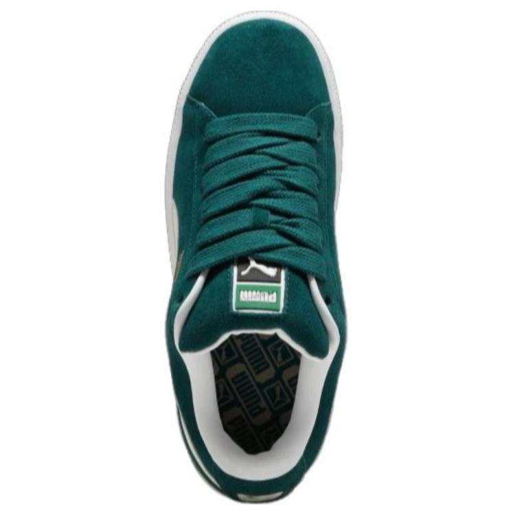 Puma Замшевые XL Темно-миртовые унисекс-кеды Зеленый Тепло-белый 395205-21