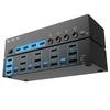 8K KVM-переключатель для 4 ПК и 3 мониторов, KVM-переключатель ANXQQ с портами HDMI + DP, поддержка режима зеркалирования/расширения, 8K@30Hz/4K@144Hz, общий доступ к 4 USB 3.0 устройствам