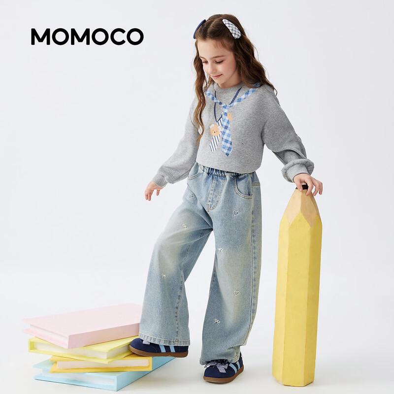 Джинсы MOMOCO для девочек, осенние, из денима