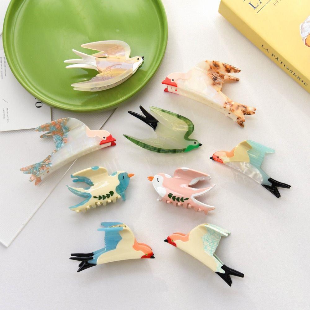 Spring Theme Swallow Series Hair Claw Acetate Material Hairpin Headwear Fashion Wear