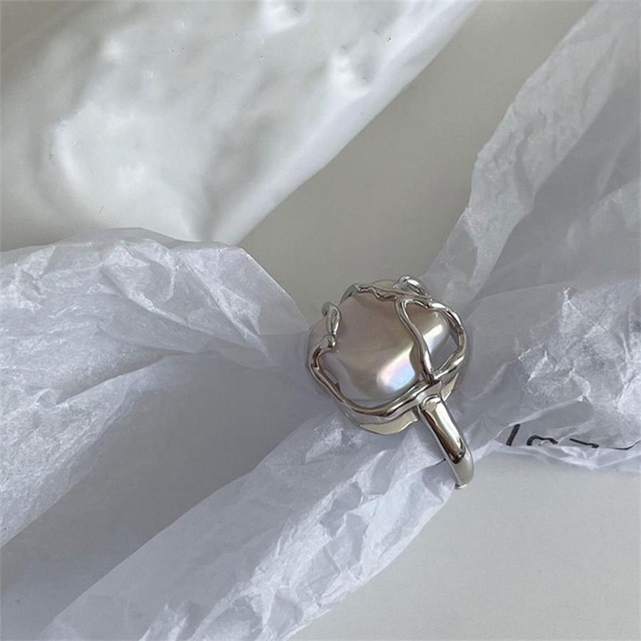 INS Fashion Серебряный цвет нерегулярные жидкие лавовые каплевидные кольца для женщин геометрический поворот панк открывающееся кольцо ювелирные изделия