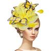 Шляпки-fascinators Zinniday с бабочками из органзы - Шляпка для чаепития 'Бабочка-монарх' с заколкой, головной убор для Дерби 2025