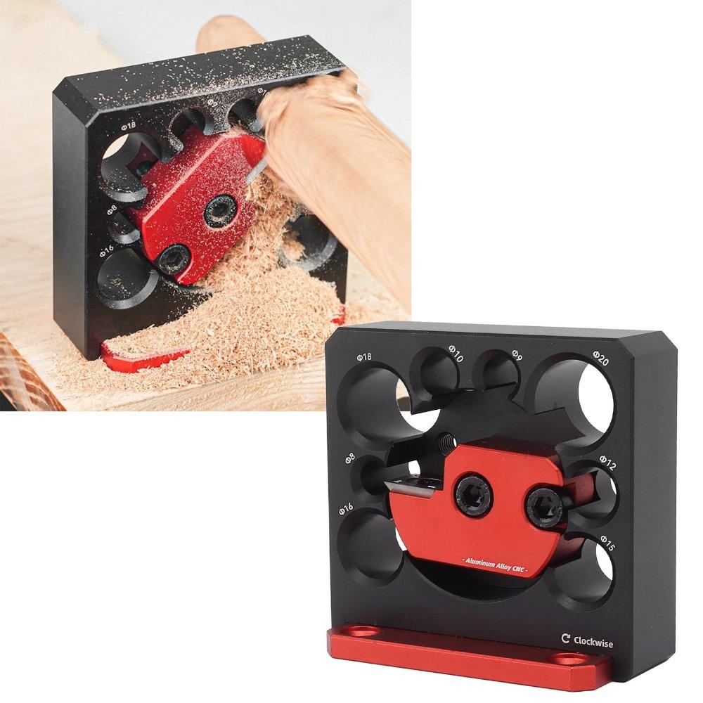 8-Hole Dowel Maker Jig Kit Aluminum Alloy Adjustable Dowel Cutter Plate DIY