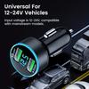 Автомобильное зарядное устройство 240 Вт с двумя USB-портами, дисплеем напряжения и быстрой зарядкой