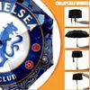 Custom Name Personalized Chelsea Football Club Print Umbrella, Auto Open Close, 8‑Rib Sturdy Frame, Commute Camping Hiking Use, Birthday Gift