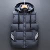 Vest Men's New Autumn and Winter Trends Increase Handsome Green Vest Warm Down Cotton Sleeveless Jacket Tide