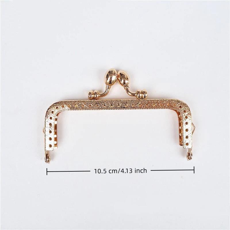1Pcs 8.5-20Cm Metal Gold Embossed Bag Handle Purse Frame Kiss Clasp For Women'S Handbag Wallet Diy Handmade Bags Accessories