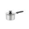 Maruyama Latelatte Saucepan, 14cm, 1.2L, with Glass Lid, LA-14K, Induction and Gas Stove Compatible, Made In Japan