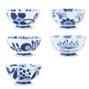 Ctoc Japan Rice Bowl Blue Rice Bowl HASAMI Natural Picture Change Rice Bowl Set of 5 952428 5 Pieces 12x6.1cm