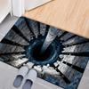3D Стереоскопический Хрустальный Бархатный Коврик для Пола с Иллюзией Кошки и Отверстия для Прихожей