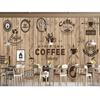Расписанные вручную обои для кофейни Современные свежие обои для кафе и ресторана Классная доска 3D Кофейная настенная роспись