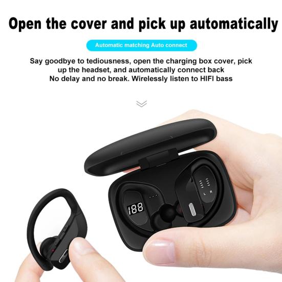 T17 Настоящая беспроводная стерео Bluetooth-совместимая V5 Беспроводная внутриканальная гарнитура со светодиодным индикатором питания
