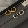 2024 Versatile French Luxury Light Plain Hoop Earrings for Women