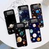 Чехол Funda для Samsung Galaxy ZFlip ZFlip3 Z Flip 4 Z Flip 3 5G Защита Жесткий ПК Жесткий ПК космонавт космос ракета астронавт