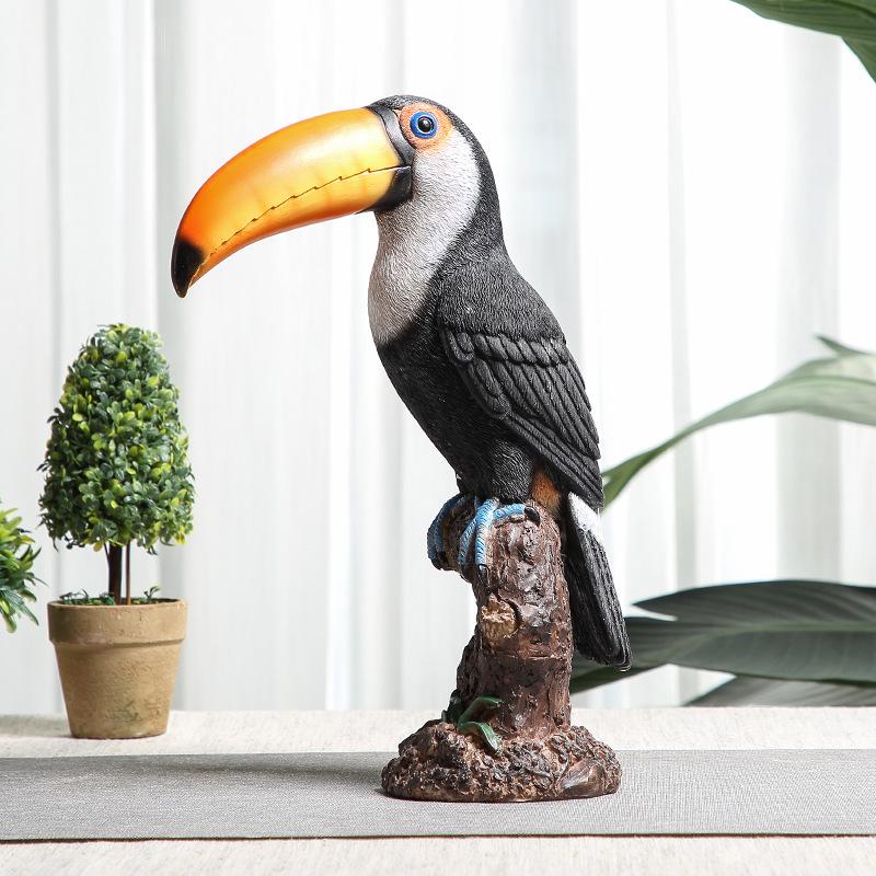 Nordic Parrot Ornaments: Decorative Bird Models for Living Room, Wine Cabinet, or Garden