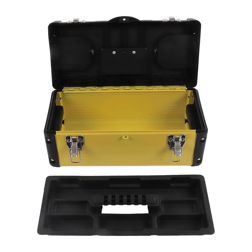 Tool Box Multifunction 15.6inch Large Capacity Double Layer Toolbox Organizer with Removable Tray