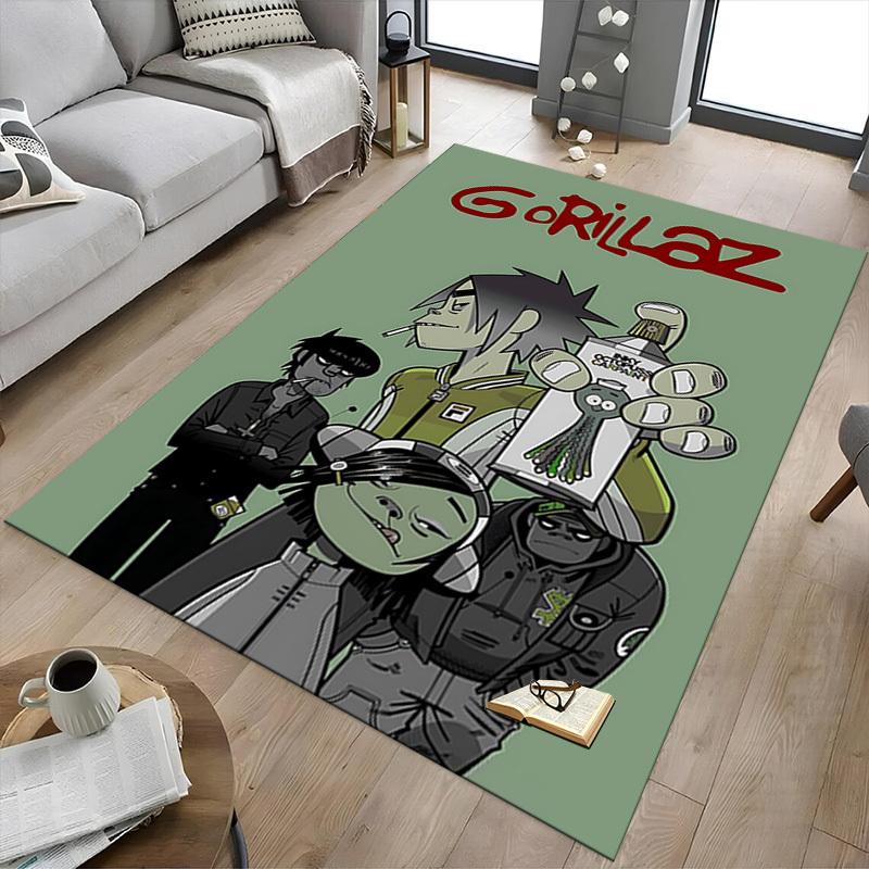 1 шт. Ковер Gorillaz Ink, Ковер для офиса, Коврик для улицы, Декор для дома, Ковер для зоны, Фестиваль