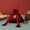Velvet Sweets Chocolate Packing Bag Red Drawstring Pouch Handbag Wedding Candy Packaging Bags