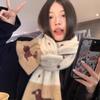 New Cute Winter Shawl Warm Korean Style  Versatile for Autumn and Winter. Thickened High End Scarf