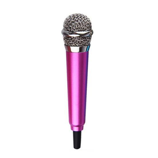 Mini Microphone High Fidelity Sensitive Aluminum Alloy 3.5mm Handheld Condenser Microphone for Daily Life