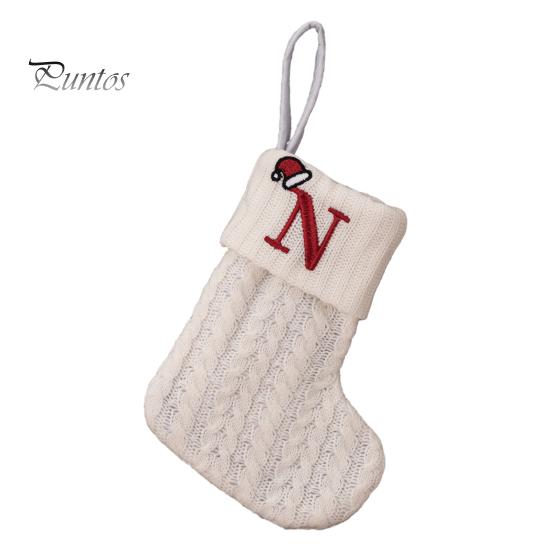 Рождественский чулок с буквами Легко повесить Привлекательный праздничный декор елки Подставка для подарков Рождественский чулок