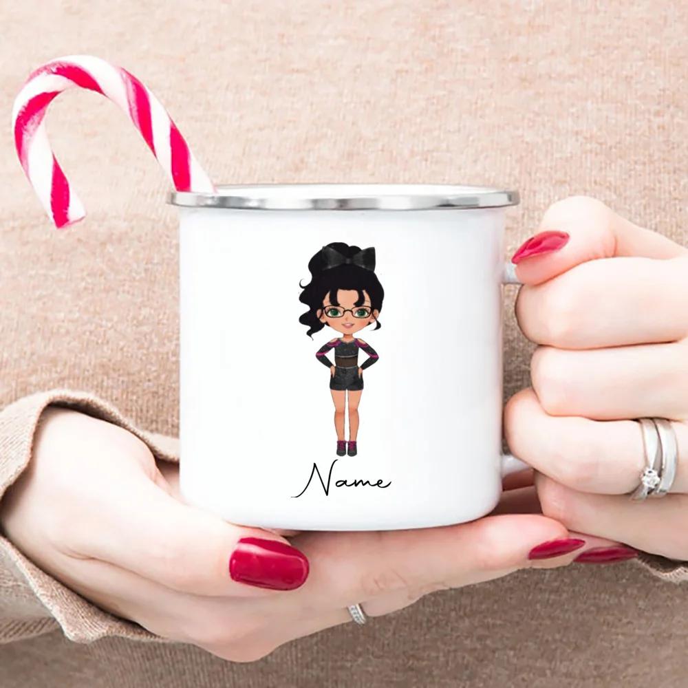 Персонализированная кружка Cheer Gym Girl Enamel Camping Mug Print Coffee Cup Кружки Coffee Cups Необычная чашка для чая Cupshe Персонализированные подарки Пиво