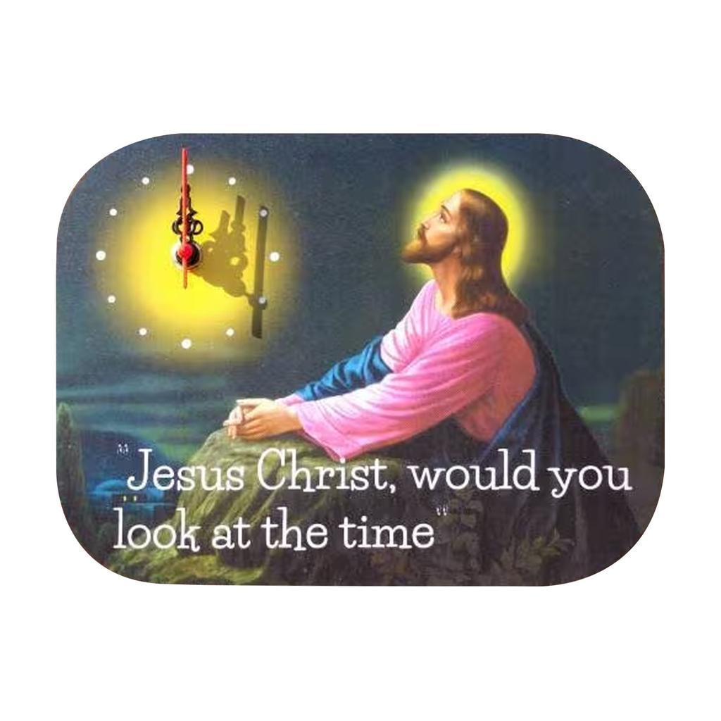 2024 New Christ Clock, Funny Clock, Novelty Clock, Background For Home Room Holiday Decor