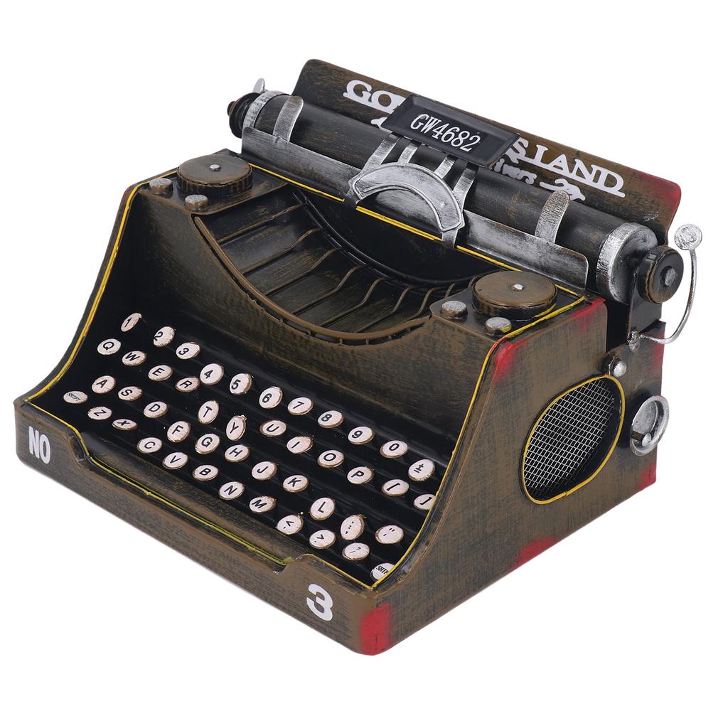 Retro Vintage Typewriter Decoration Sturdy Stylish Retro Typewriter Model Prop for Homes Living