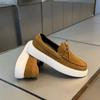 Fashion 2025 New Fashionable Foot Set Solid Color Versatile Breathable and Comfortable Men's Shoes