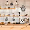 3Pcs Art Coffee Cup Wall Decoration Metal Wall Silhouette Crafts Wall Hanging  Living Room