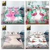 3D Animal Pattern Bedding Bird Print Quilt Cover Pillowcase 2 or 3 Full Size Twin Bed Microfiber Fabric Soft Washable Zipper Home Decoration