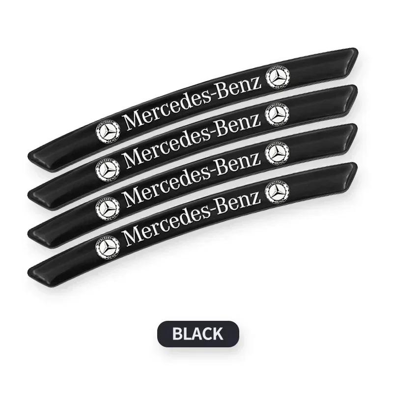 4Pcs Car Wheel Hub Rim Badge Stickers Decoration For Mercedes Benz C180 C200 C260 C300 W108 W124 W126 W140 W168 W169 W176 GL1